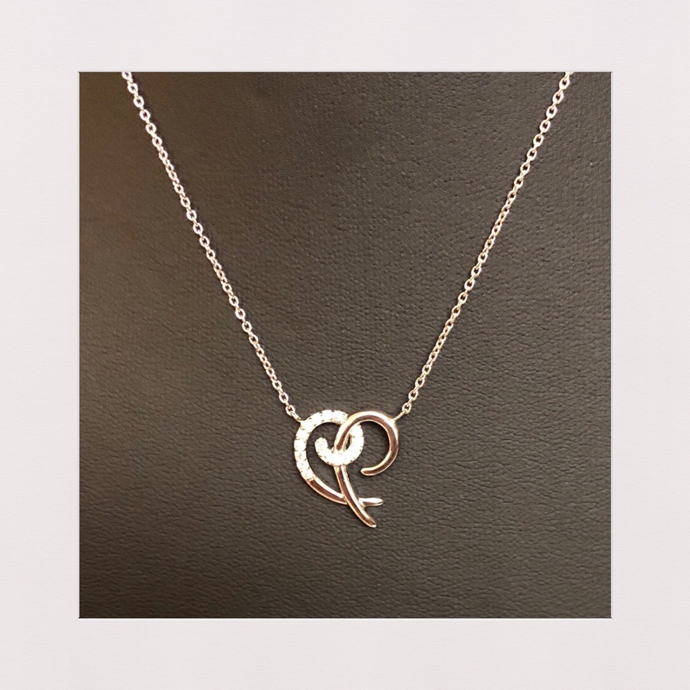🔵 2 for $20 | Sterling Silver & CZ Heart Necklace